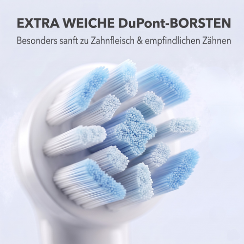 Extra weiche Borsten – sanft zu Zahnfleisch und empfindlichen Zähnen