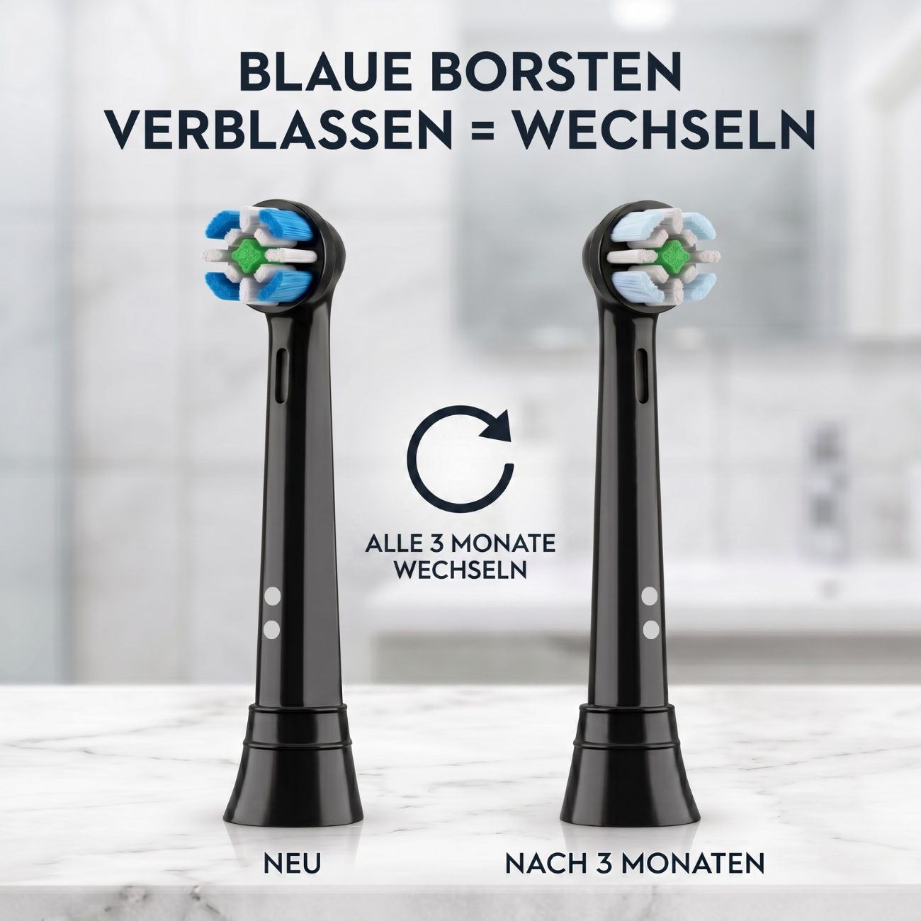 Jec-B Smile Aufsteckbürsten kompatibel mit Oral-B iO – Ersatzbürsten Medium