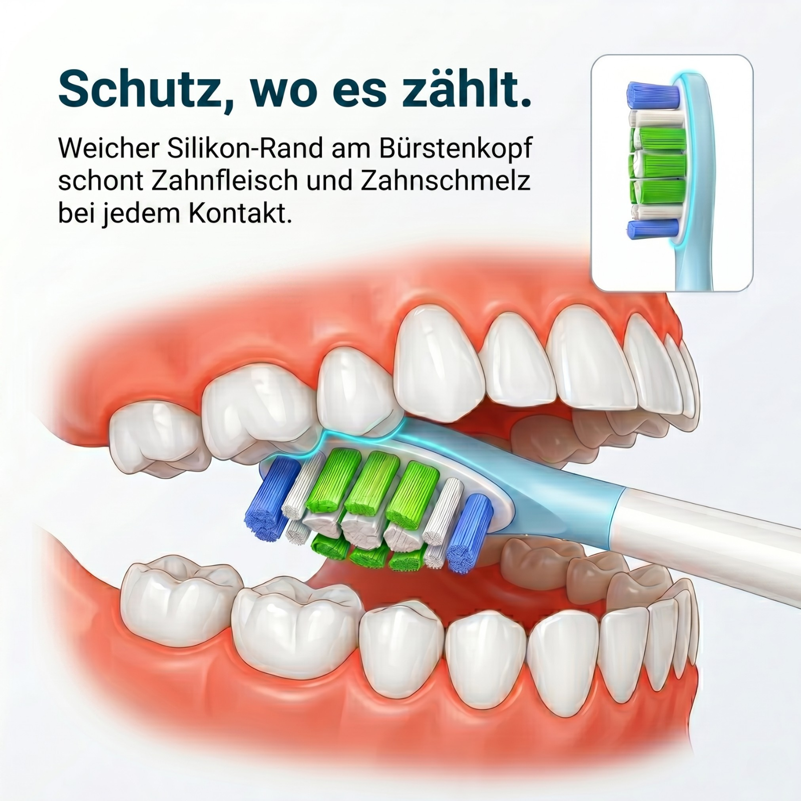 Jec-B Smile Aufsteckbürsten kompatibel mit Philips Sonicare – 12er Set Medium (6 Blau + 6 Lila)