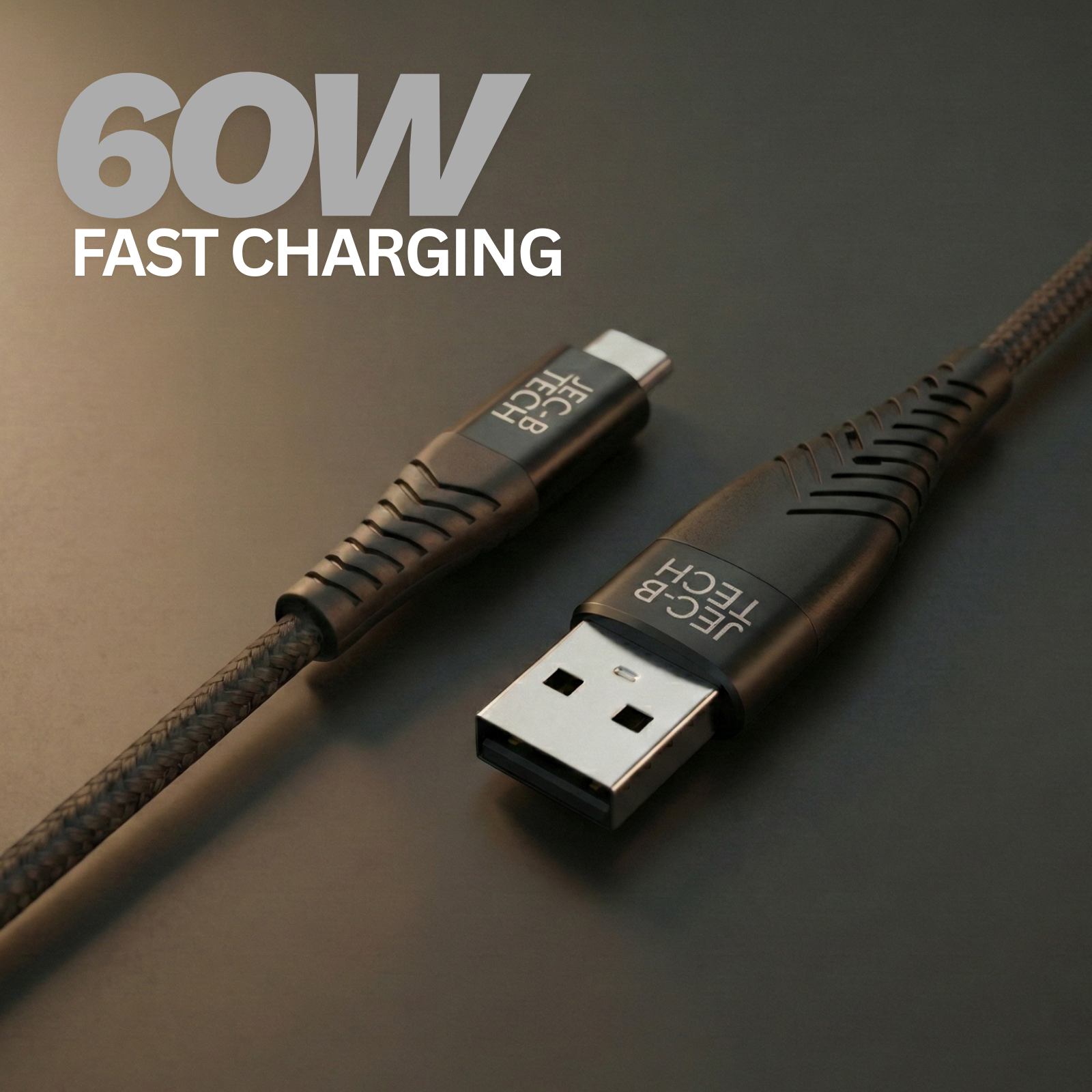 USB-A auf USB-C Ladekabel (60W) – Jec-B Schnellladekabel