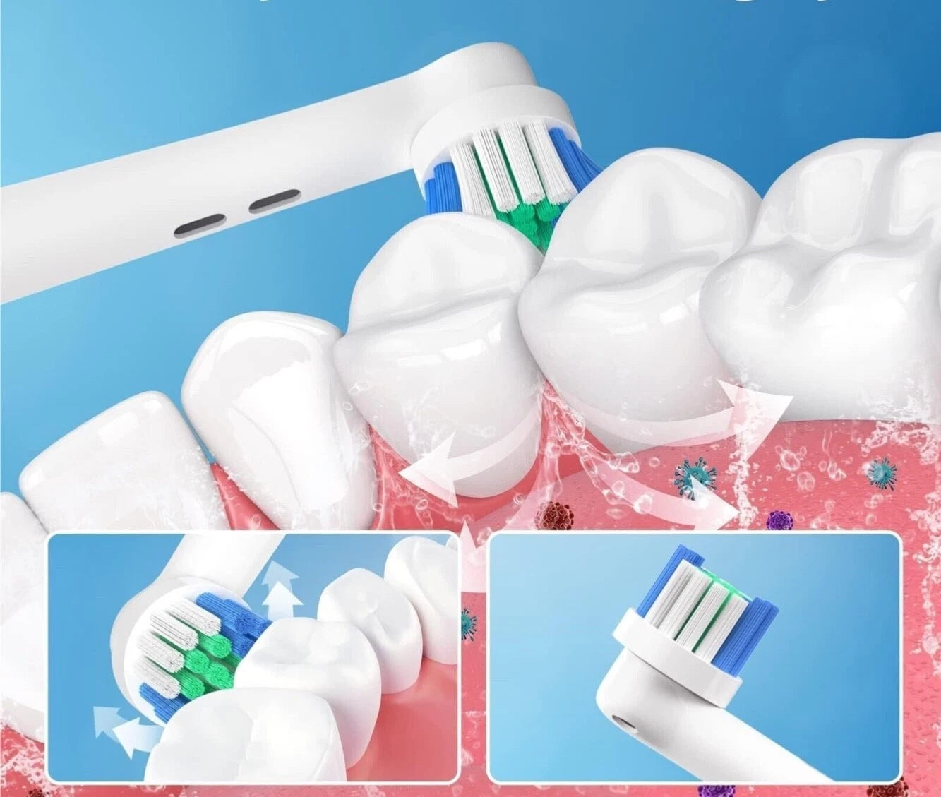 Jec-B Smile Aufsteckbürsten kompatibel mit Oral-B – 20er Set (Rundkopf, Precision Clean / CrossAction)